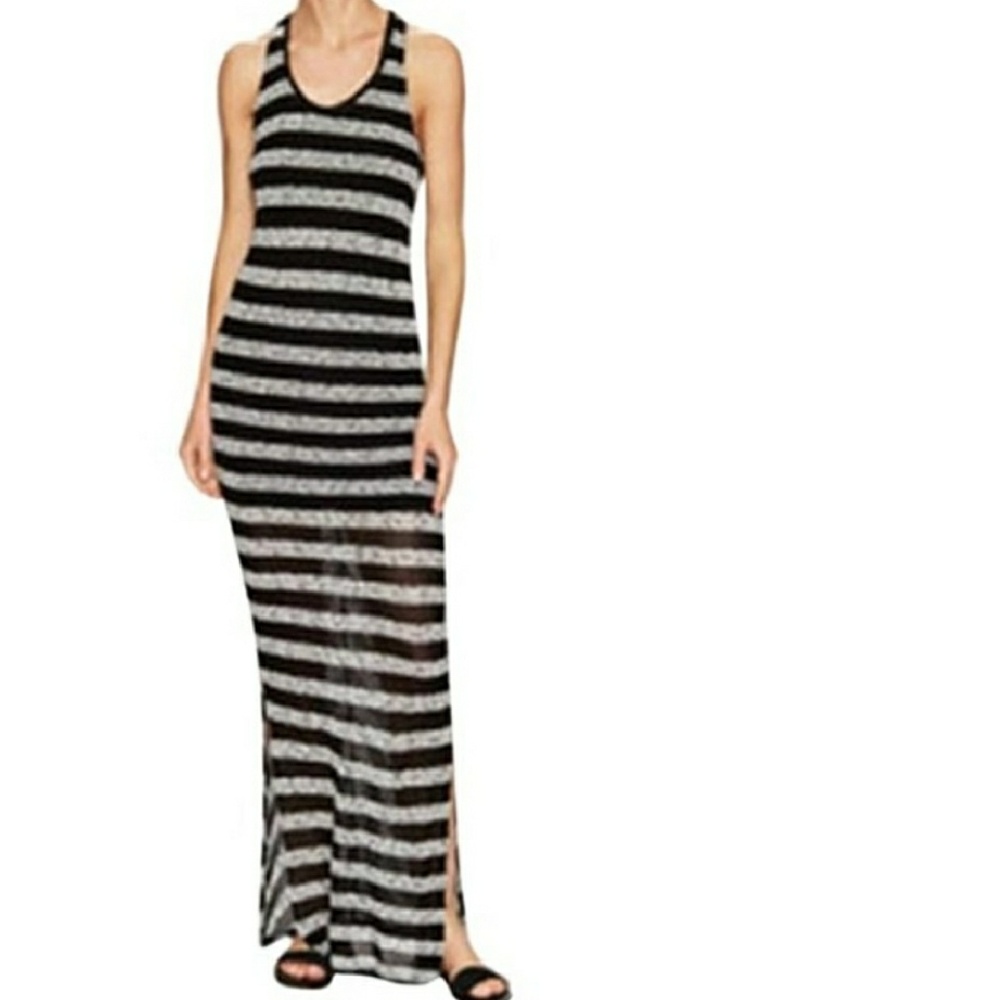 Black and grey stripes dress